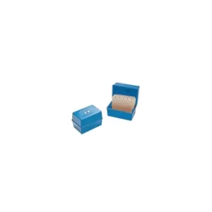 Image of Q Connect 6"X4" Blue Card Index Box