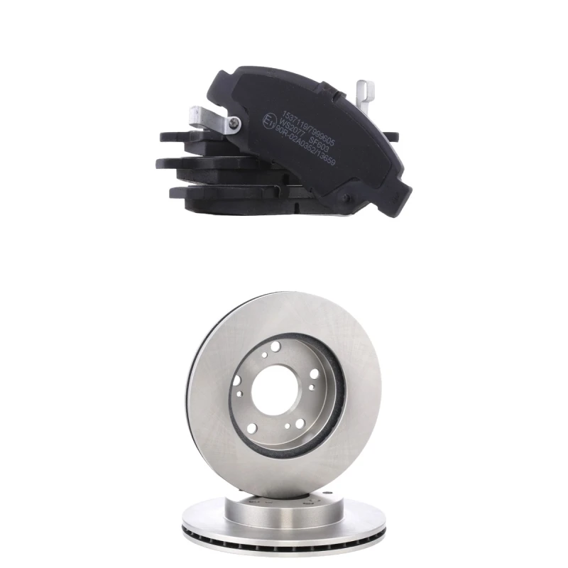 Image of RIDEX 3405B3239 Brake disc and pads set Front Axle, Brake Disc Type: internally vented, with acoustic wear warning Brake Set,disc brakes (3405)