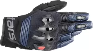 image of Alpinestars Halo Motorcycle Gloves, black-blue, Size L, black-blue, Size L