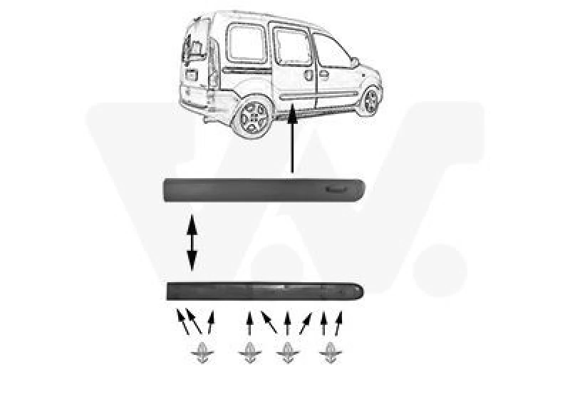 Image of VAN WEZEL Door moulding trim VAN WEZEL 4311424