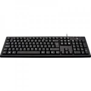 image of V7 Videoseven KU200UK keyboard English, QWERTY Black