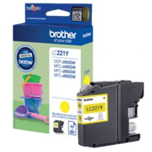Image of Brother LC221 Yellow Ink Cartridge