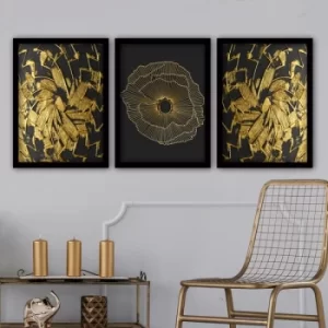 Image of 3SC53 Multicolor Decorative Framed Painting (3 Pieces)