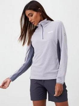 Image of Regatta Highton Half Zip Fleece Top - Grey, Size 10, Women