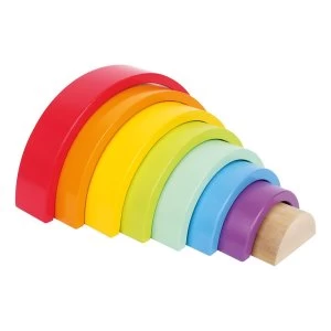 Image of LEGLER Small Foot Large Rainbow Building Blocks Wooden Toy