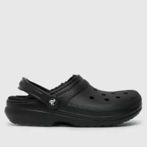 image of Crocs Black Warm Lined Clogs Sandals