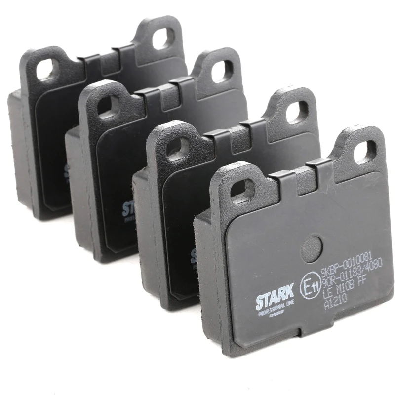 Image of STARK SKBP-0010081 Brake pad set Rear Axle, not prepared for wear warning indicator, with anti-squeak plate Brake Pad Set,disc brake (402)