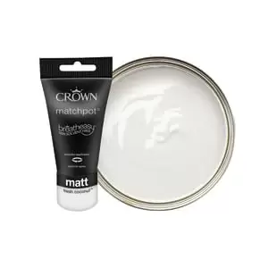 image of Crown Matt Emulsion Paint - Fresh Coconut Tester Pot - 40ml