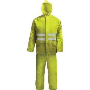 Image of Scan Hi Vis 2 Piece Waterproof Rain Suit Yellow 2XL