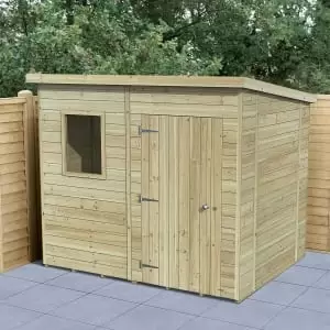 Image of Forest Garden Timberdale 8 x 6ft Pent Shed with Base & Assembly