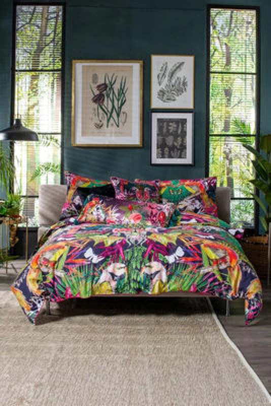 Image of Deyongs Birds Of Paradise 100% Cotton 200 Count Duvet Set
