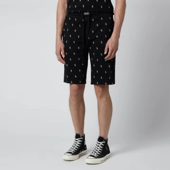 image of Polo Ralph Lauren Mens Liquid Cotton Printed Slim Shorts - Polo Black - M