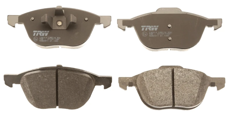 Image of TRW GDB2011 Brake pad set not prepared for wear warning indicator Brake Pad Set,disc brake (402)