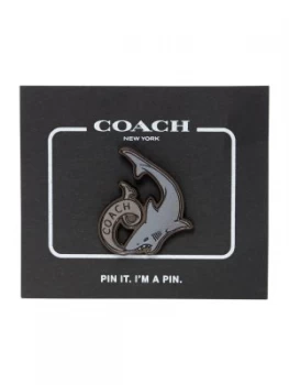 image of Coach Leather Pin With Tattoo Shark Multi Coloured