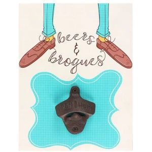 image of Beers & Brogues Bottle Opener Plaque