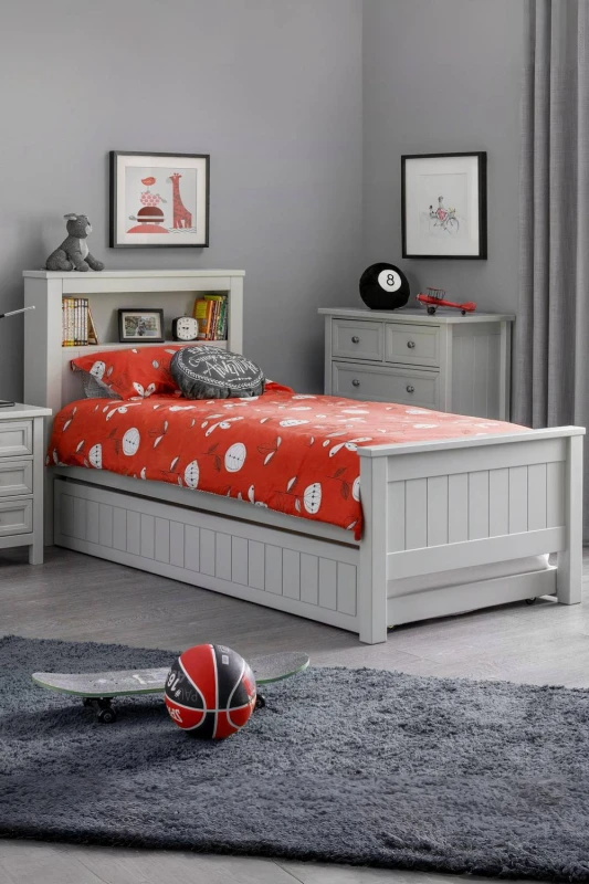 Image of Julian Bowen Maine Bookcase Bed & Underbed Dove Grey MAI802