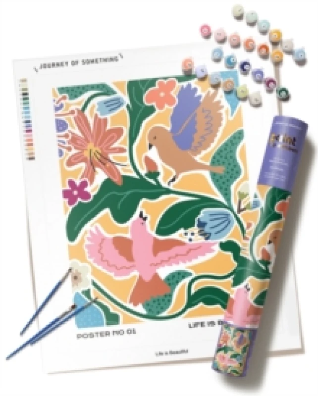 Image of Paint by Numbers: Life is Beautiful Paints, crayons, pencils