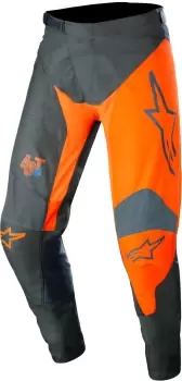 Alpinestars Racer Supermatic Motocross Pants, grey-orange, Size 30, grey-orange, Size 30