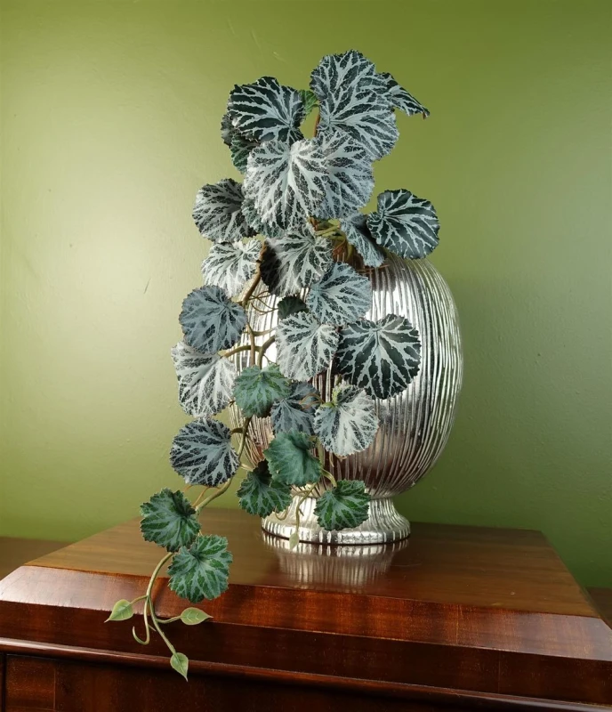 Image of Leaf 50cm Artificia Trailing Begonia Plant Realistic Green unisex