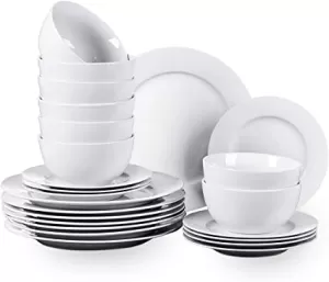 image of 24 Piece Pure White Dinner Set