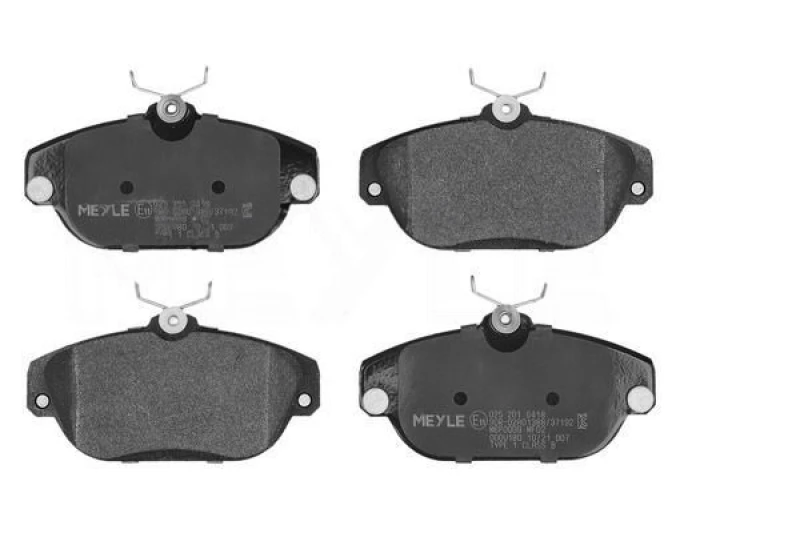 Image of MEYLE 025 201 6418 Brake pad set Front Axle, excl. wear warning contact, Original Quality, with anti-squeak plate Brake Pad Set,disc brake (402)