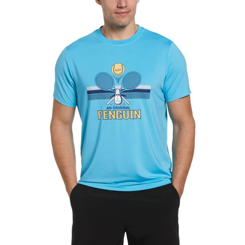 Image of Original Penguin Racket SS T - Blue Blue S