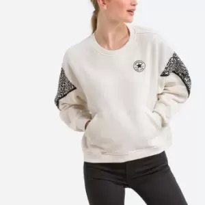 image of Chuck Animalier Short Sweatshirt with Embroidered Logo in Cotton and Loose Fit