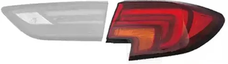Image of VAN WEZEL 3810926 Rear light Outer section, with bulb holder, Right, LED Combination Rearlight (391)