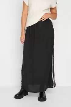 image of Tall Side Stripe Panel Maxi Skirt