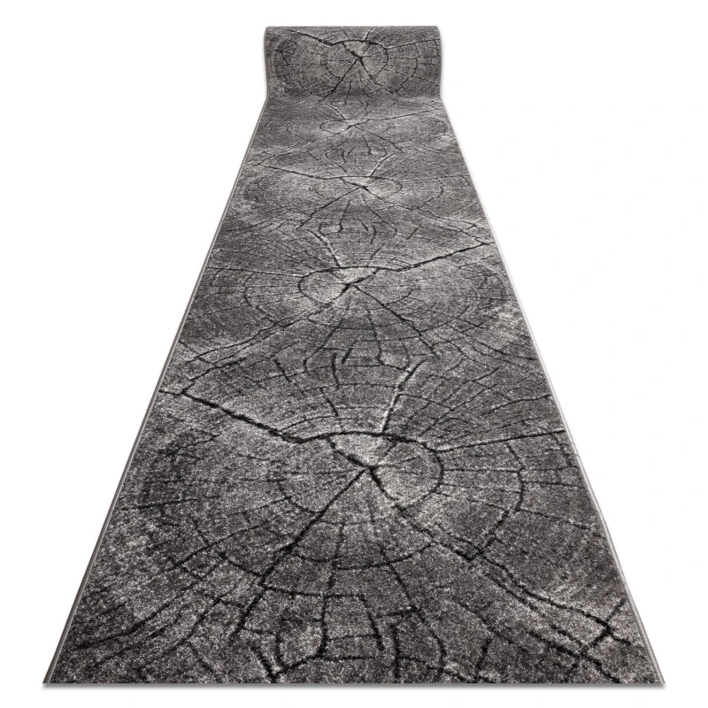 Image of RugsX Silver Tronko Runner in Grey Size: 100cm x 130cm Grey Unisex 100cm x 130 cm