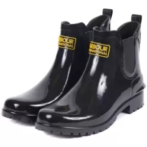 Image of Barbour International Womens Assen Chelsea Wellington Boots Black 7