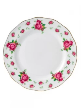 image of Royal Albert New country roses white dinner plate 27cm White