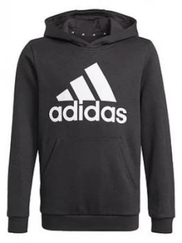 Image of adidas Boys Junior B Bl Hoodie - Black/White, Size 11-12 Years