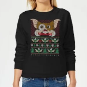 Image of Gremlins Ugly Knit Womens Christmas Sweatshirt - Black - M