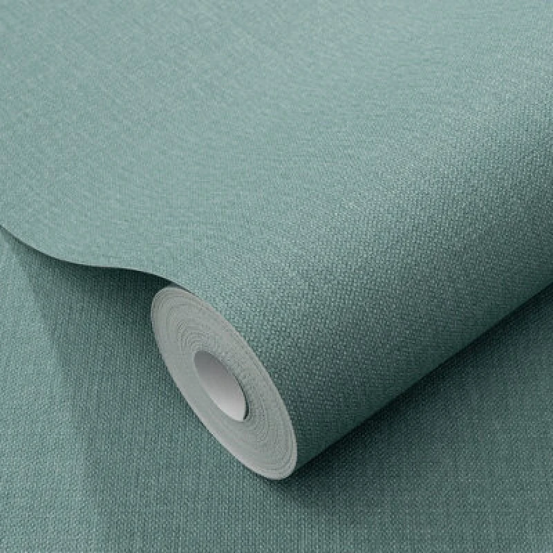 Image of Erismann Wallpaper Elle Decoration Luxury Plain Green Woven Vinyl Wallpaper by Erismann Green