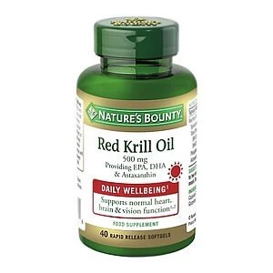 Image of Natureamp39s Bounty Red Krill Oil 500 mg 40 Rapid Release Softgels