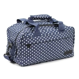 image of Members by Rock Luggage Essential Under-Seat Hand Luggage Bag - Navy Polka Dots