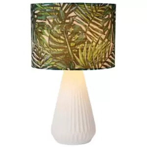 Image of Lucide SERENOA - Table Lamp - Ø25cm - 1xE14 - White