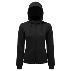 image of TriDri Womens/Ladies Spun Dyed Hoodie (XXS) (Black)