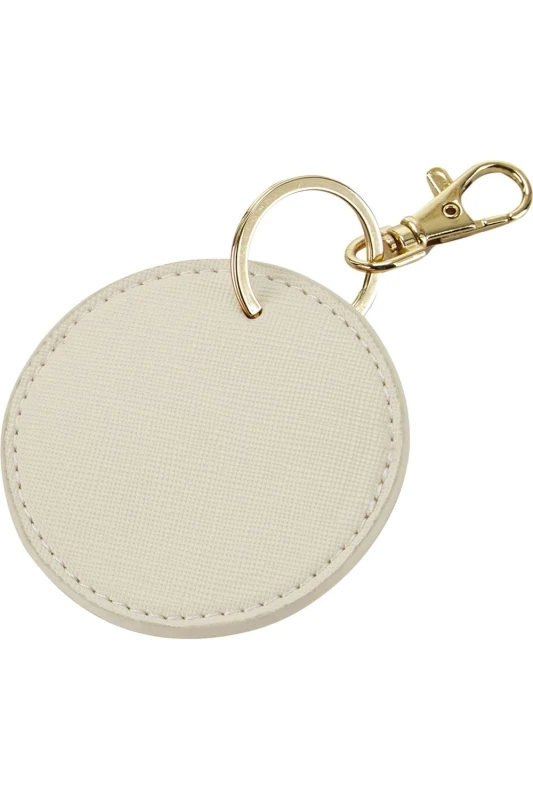 Image of Bagbase Boutique Circular Leather-Look PU Keyclip in Natural Natural Unisex One Size