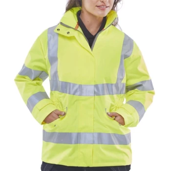 image of Ladies Executive Hi-viz Jacket Saturn Yellow - Size 2XL