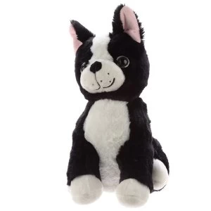Image of Plush Black and White Dog Door Stop
