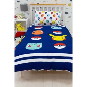 Image of Pokemon Badges Reversible Duvet Set