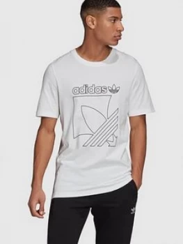 image of adidas Originals Spirit 3 Stripe T-Shirt - White Size M Men