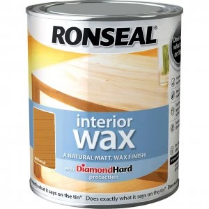 image of Ronseal Interior Wax Medium Oak 750ml