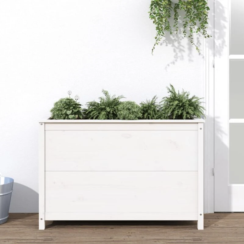 Image of vidaXL Garden Raised Bed White 119.5x40x78 cm, White 825290