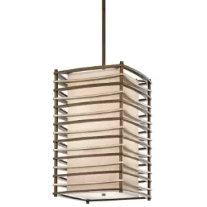 Image of 4 Bulb Ceiling Pendant Light Fitting Cambridge Bronze LED E27 100W Bulb