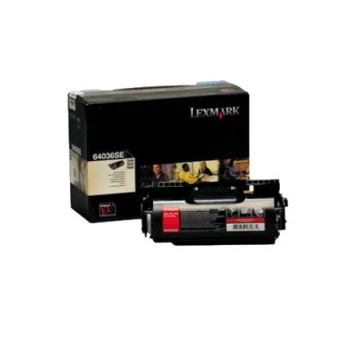 image of Lexmark 64036SE Black Laser Toner Ink Cartridge