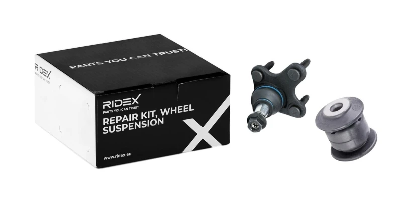 Image of RIDEX 771R0164 Repair Kit, wheel suspension Lower, with rubber mount Repair Kit,wheel suspension (771)