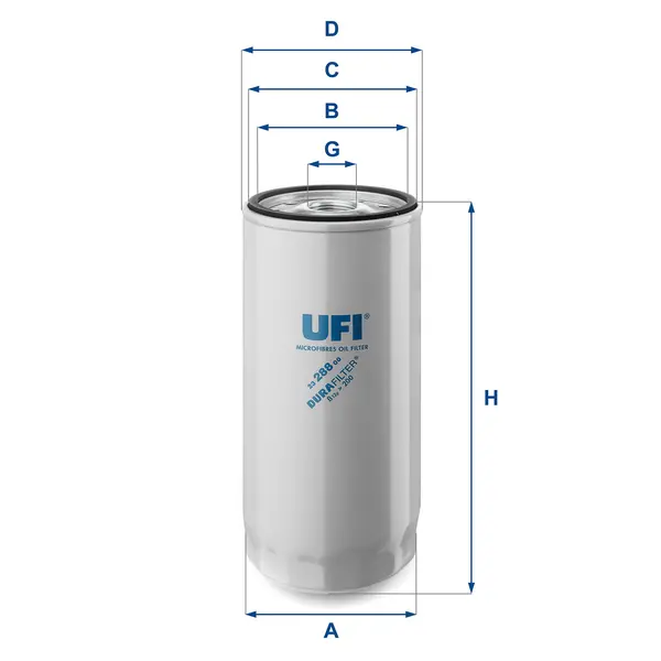 image of UFI 23.288.00 Oil Filter Oil Spin-On